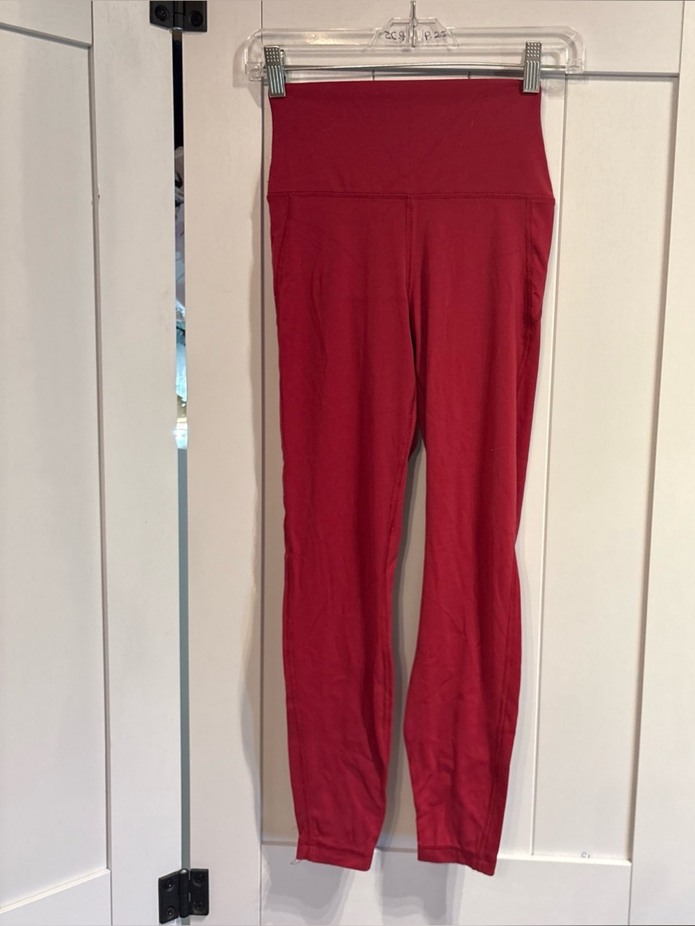 90 Degree By Reflex Women's Red High-Waist Leggings